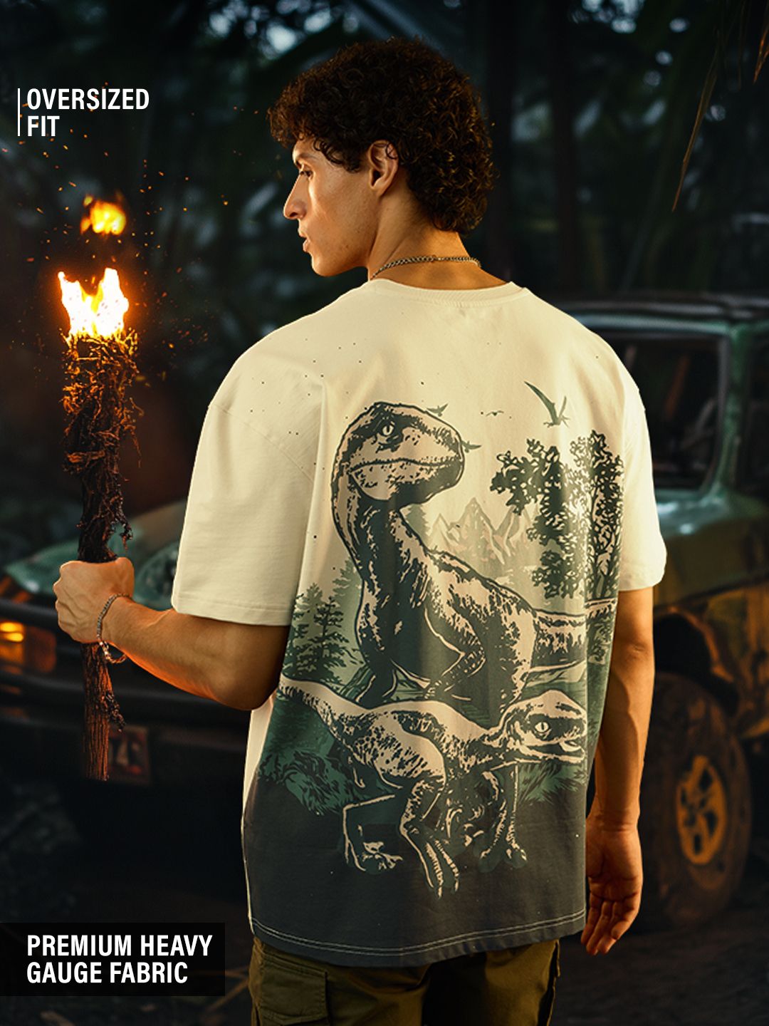 E*N様 dinoworks Jurassically Dyed L/S Tee Buy Jurassic World: Dino Park Oversized T-Shirts Online