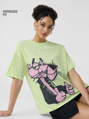 Buy Pink Panther: Thumbs Up Women Oversized T-Shirts online at The