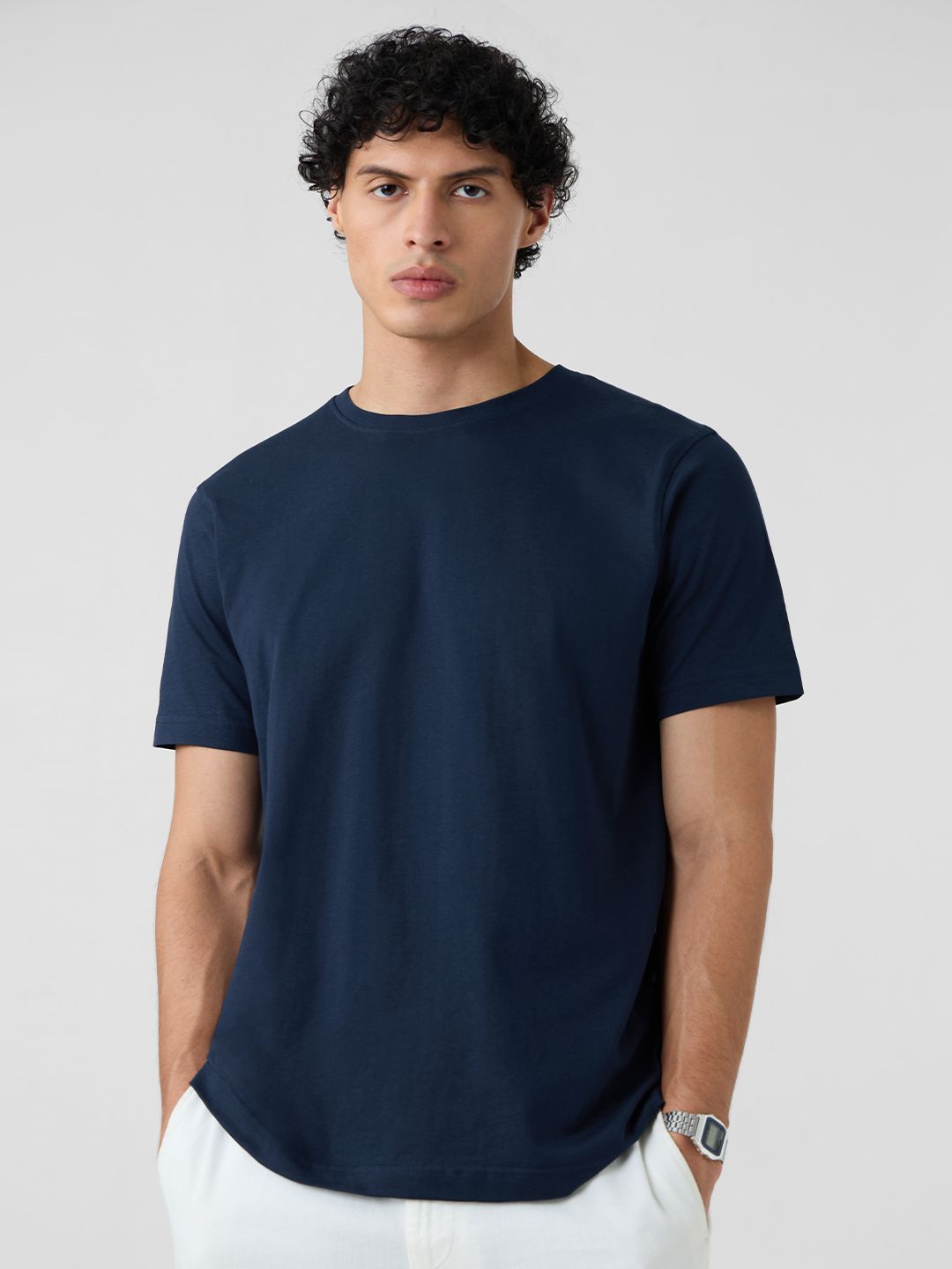 Solids: Navy Blue T-Shirts Online