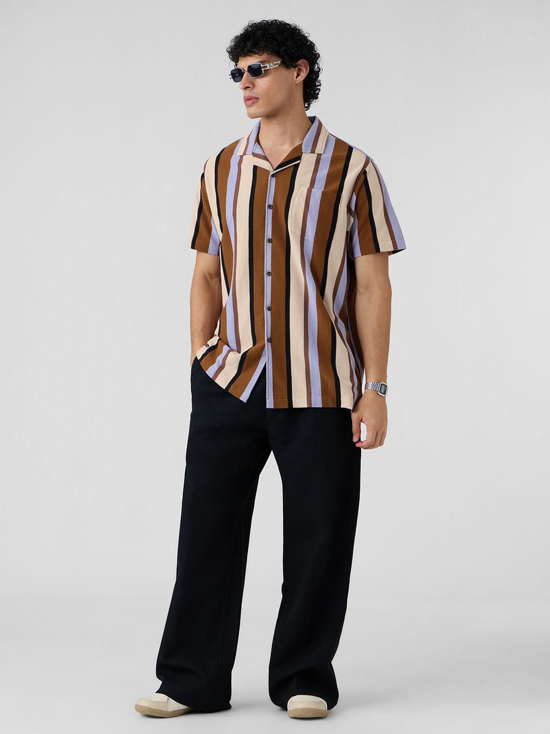 Stripes: Rust, Purple, Yellow Knit Shirts price