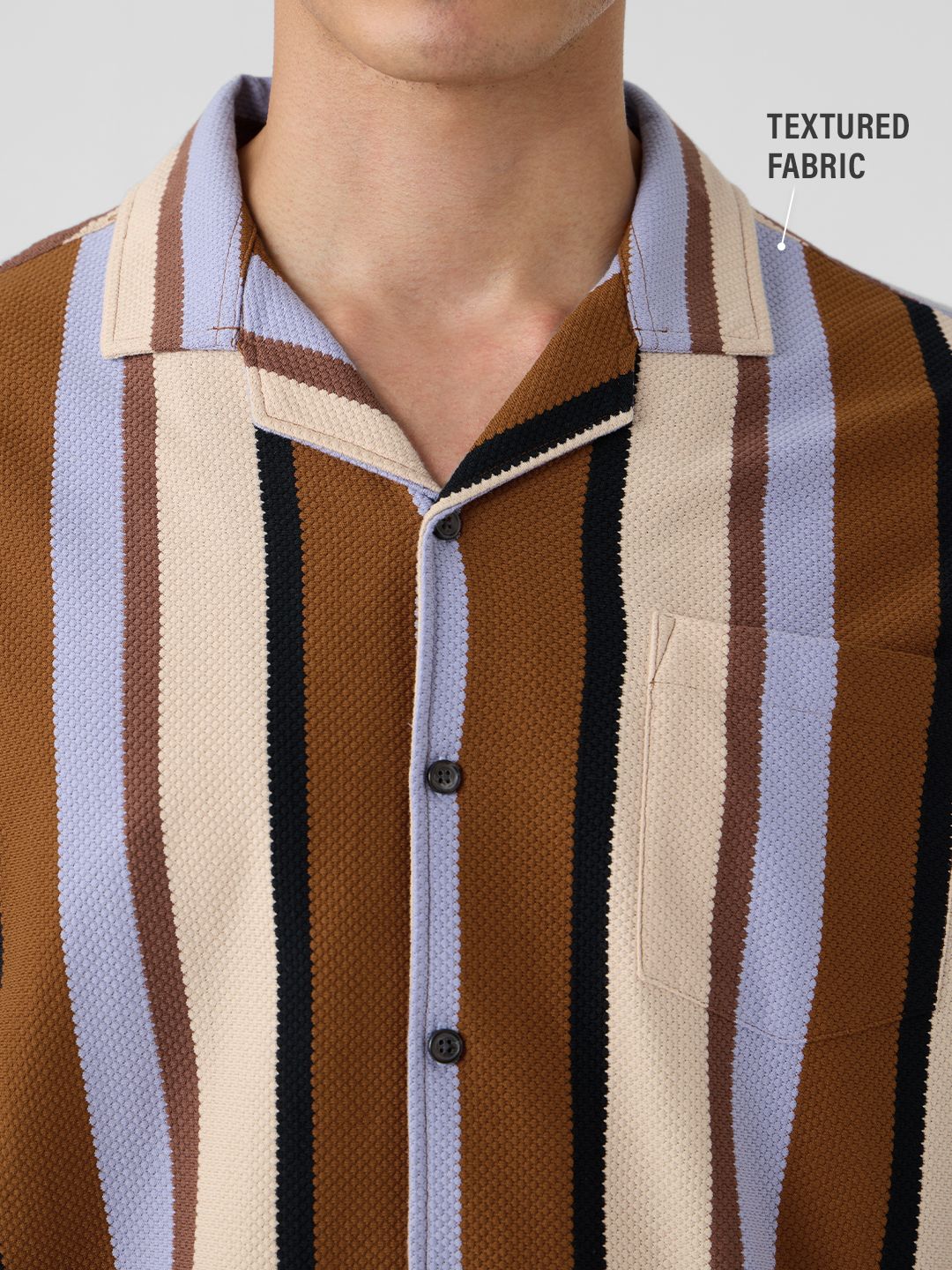 Stripes: Rust, Purple, Yellow Knit Shirts online