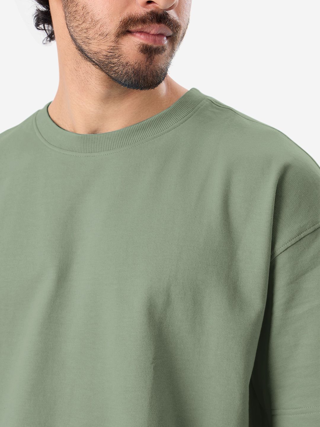 Solids: Sage Green Oversized T-Shirts online