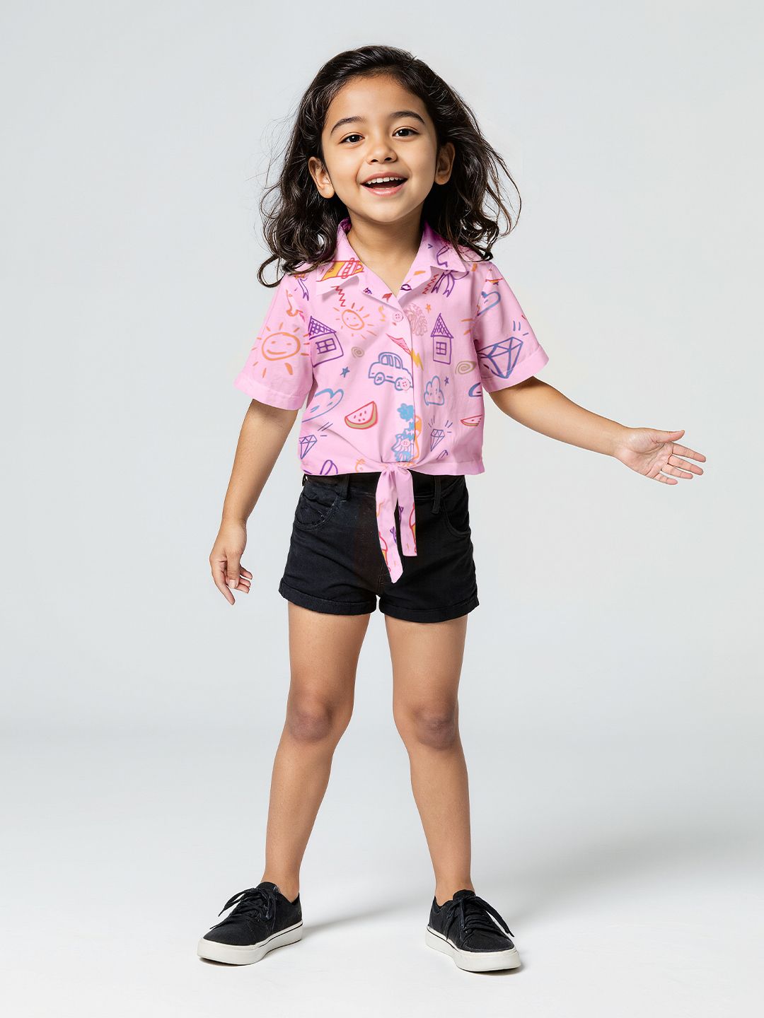 TSS Originals: Giggle Pop Girls Cotton Crop Tops (2-8 Yrs) Online