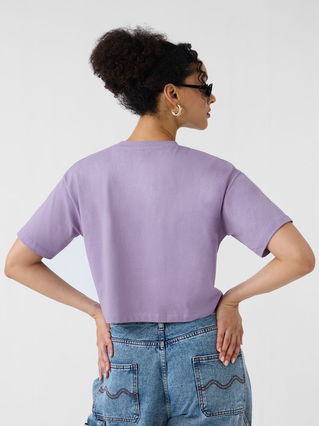 Buy TSS Originals: Blessed And Unbothered Women Oversized Cropped T-Shirts