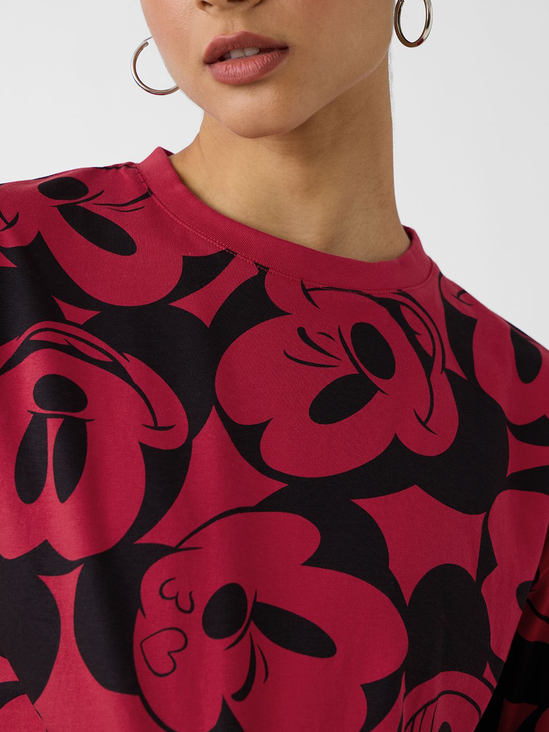 Disney: Mickey Faces Women Oversized Cropped T-Shirts online