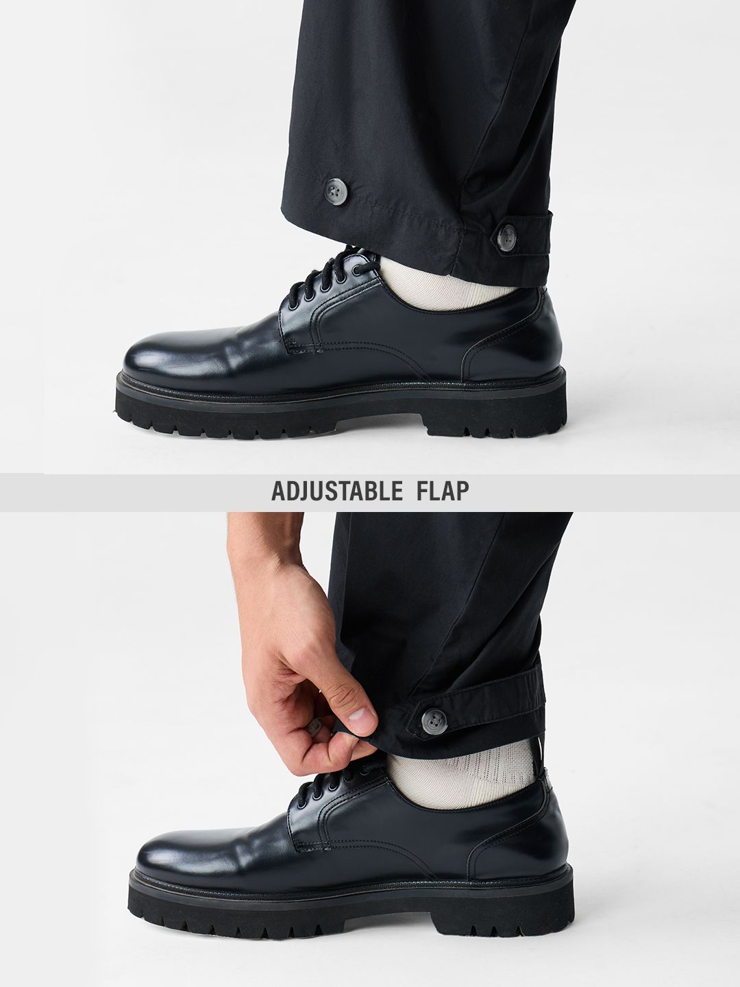 Japanese Fusion Pants: Charcoal Black Men Fusion Pants price