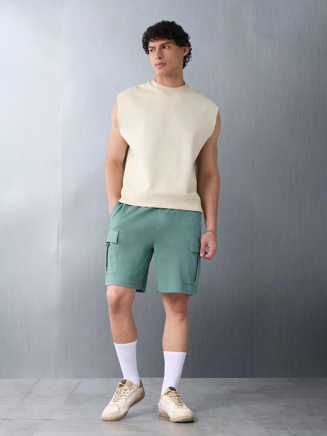 Solids: Sea Lettuce Men Cargo Shorts price