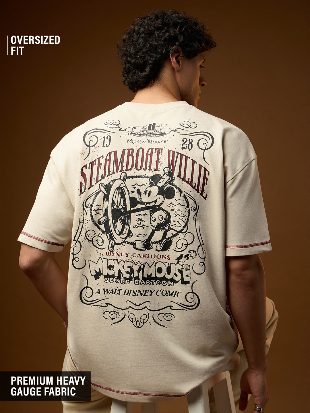 Mickey Mouse: Steamboat Oversized T-Shirts Online