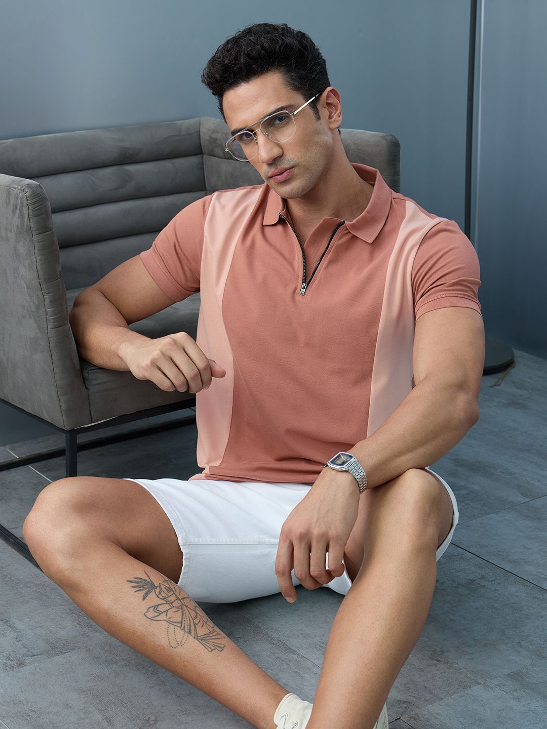 Buy TSS Originals: Cinnamon Zipper Polos Online.