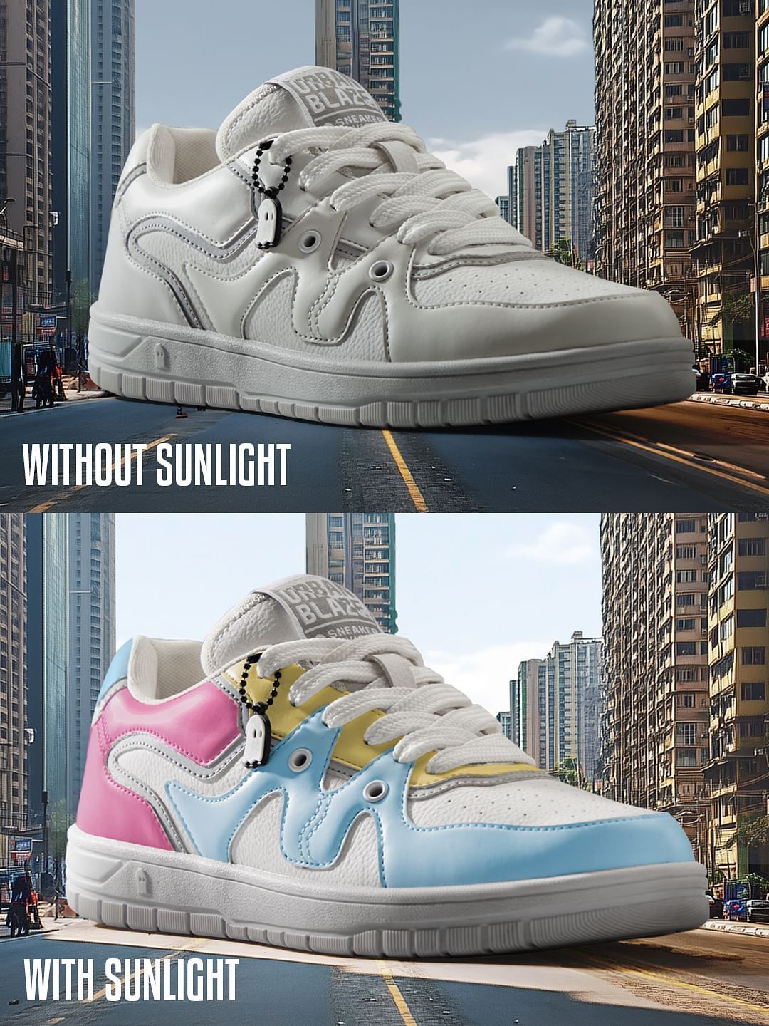 Urban Blaze: Solar Active Men Low Top Sneakers