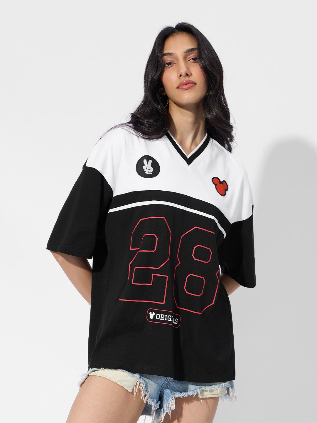 Mickey Mouse: Sporty Women Oversized T-Shirts price