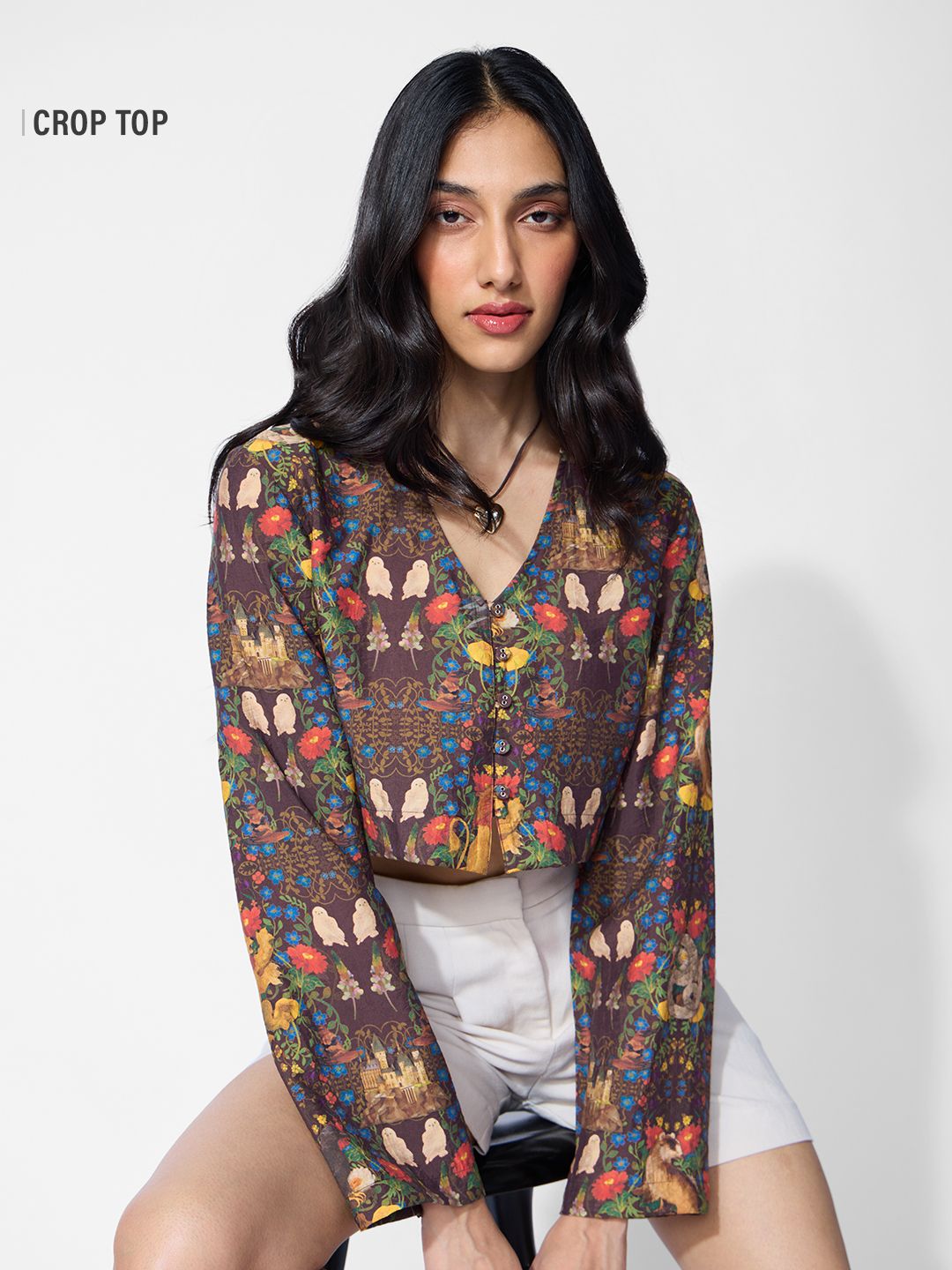 Harry Potter: Foliage Women Cropped Tops Online