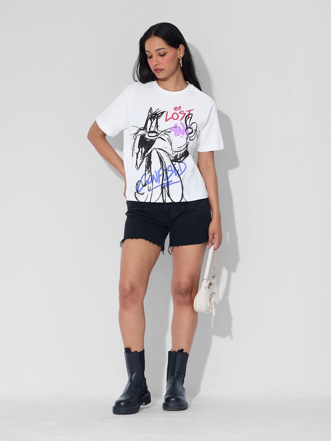 Sylvester: Lost & Confused Women Relaxed Fit T-Shirts price