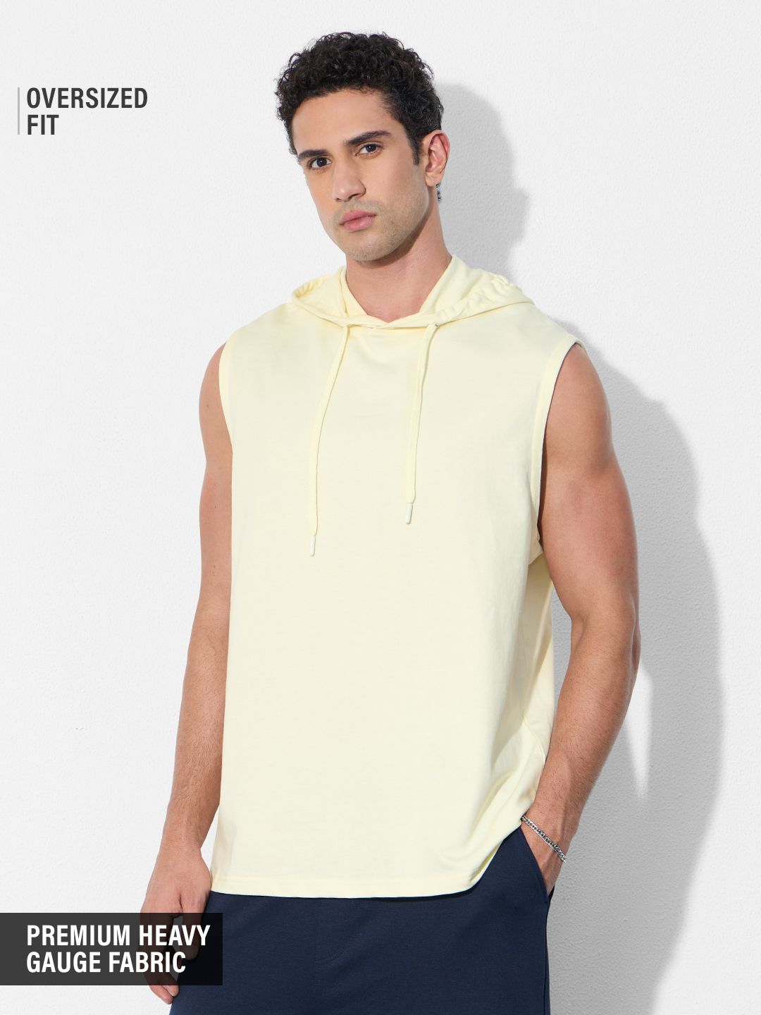 Solids: Off White Hooded T-Shirts