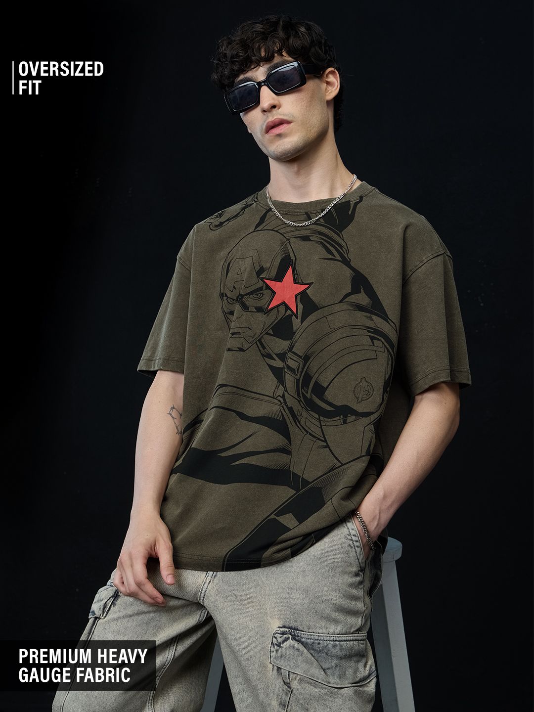 Captain America: Steve Rogers Oversized T-Shirts Online