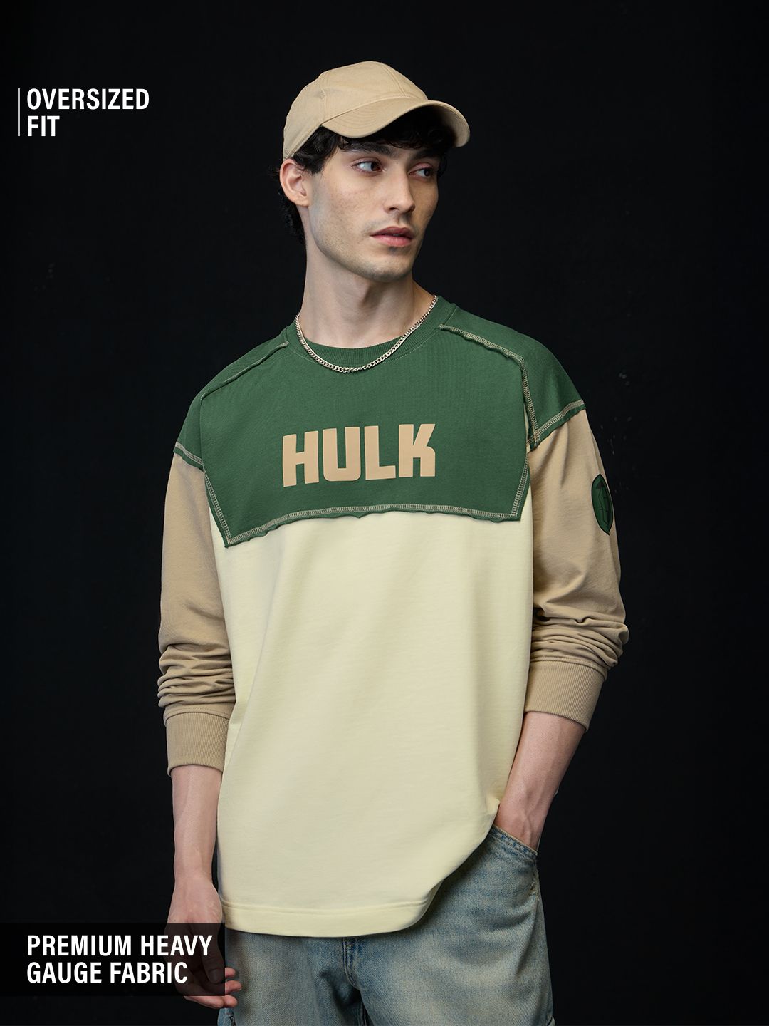 Hulk: Release The Smash Oversized Full Sleeve T-Shirts Online