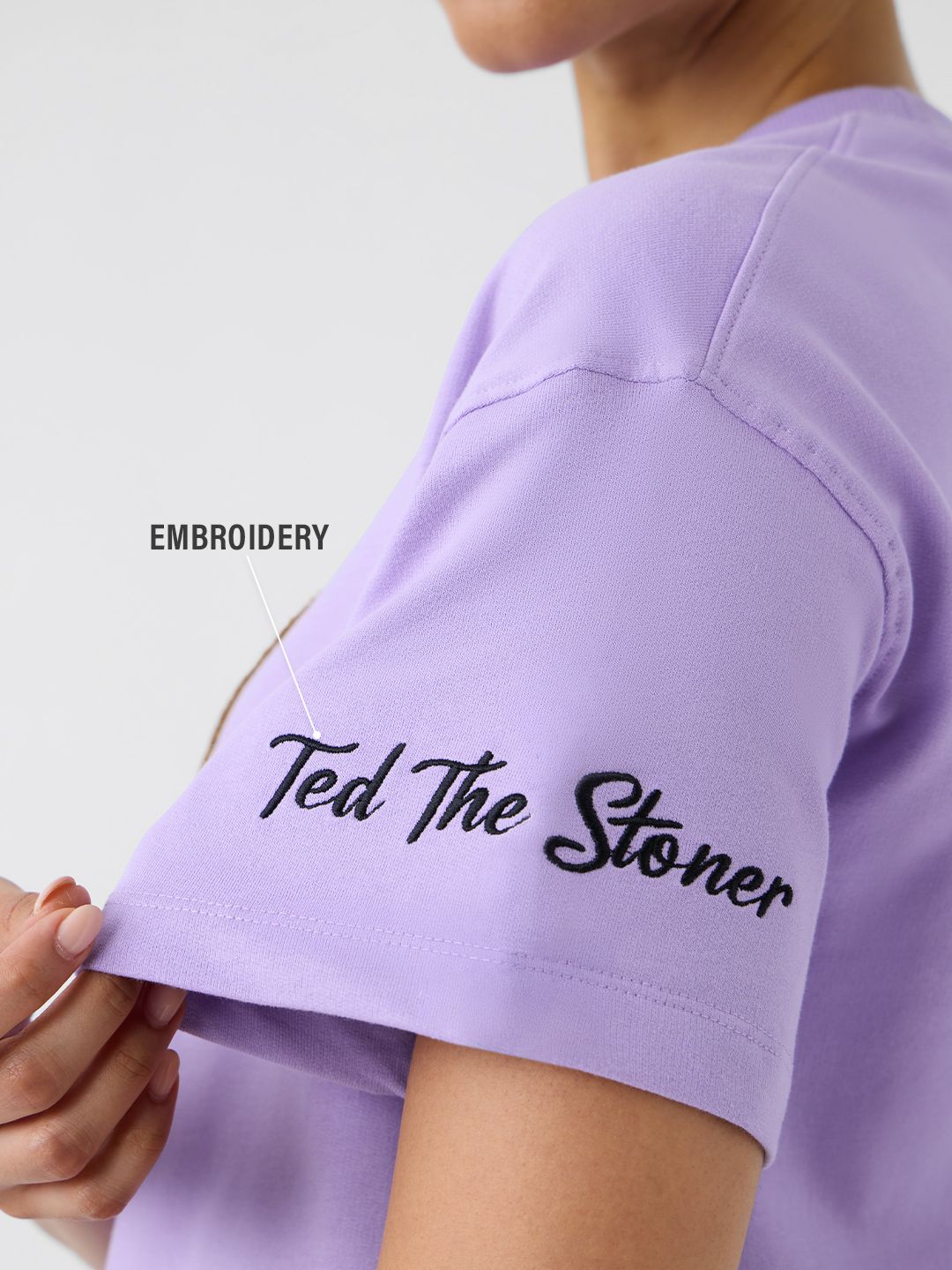 Buy Ted The Stoner: Lilac Women Oversized T-Shirts