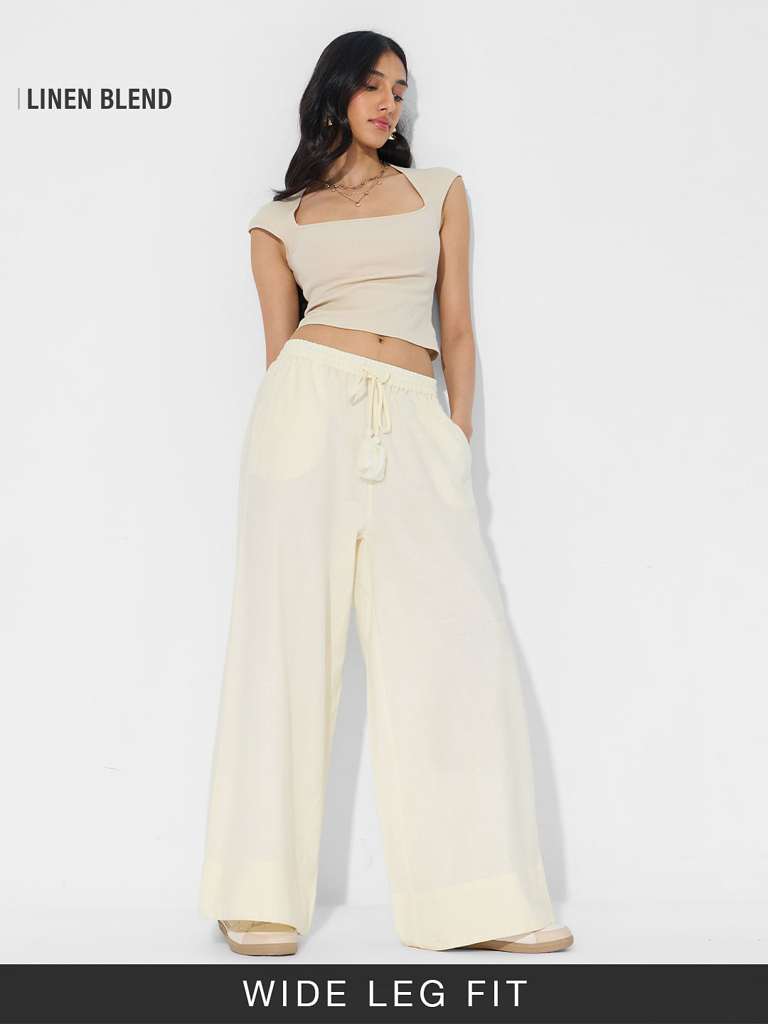 Cotton Linen Pant: Pristine