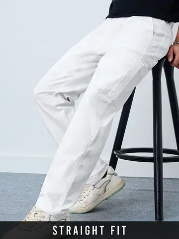 Men's Cargo Jeans: White undefined Online