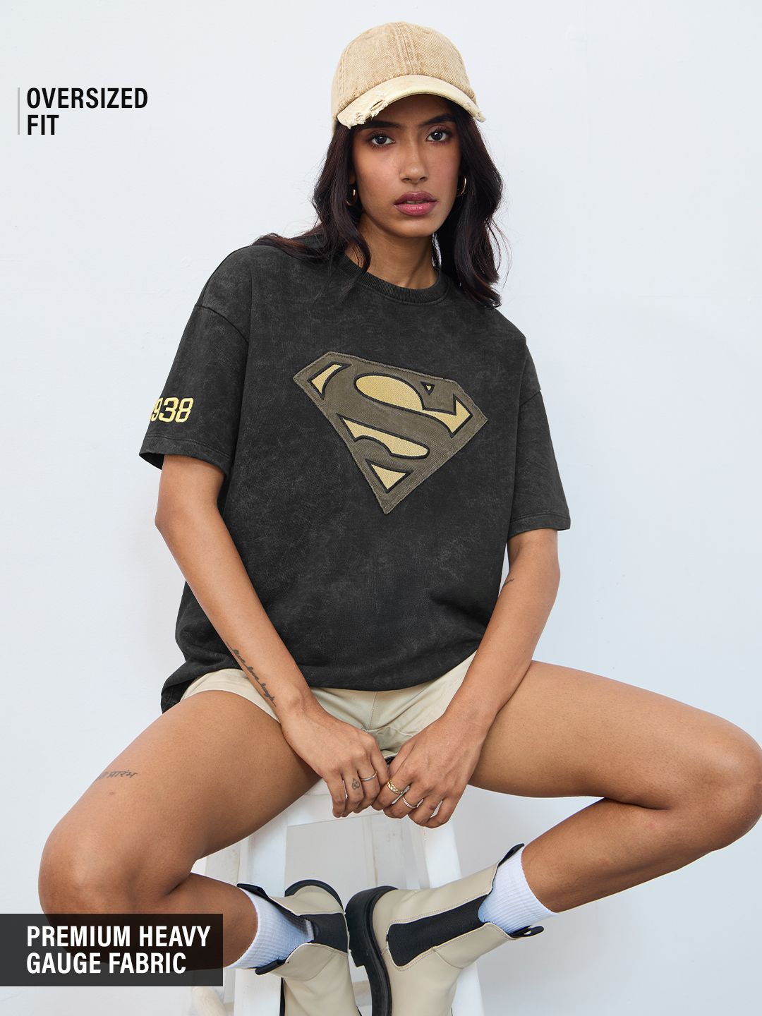 Supergirl Vintage Women Oversized T-Shirts Online