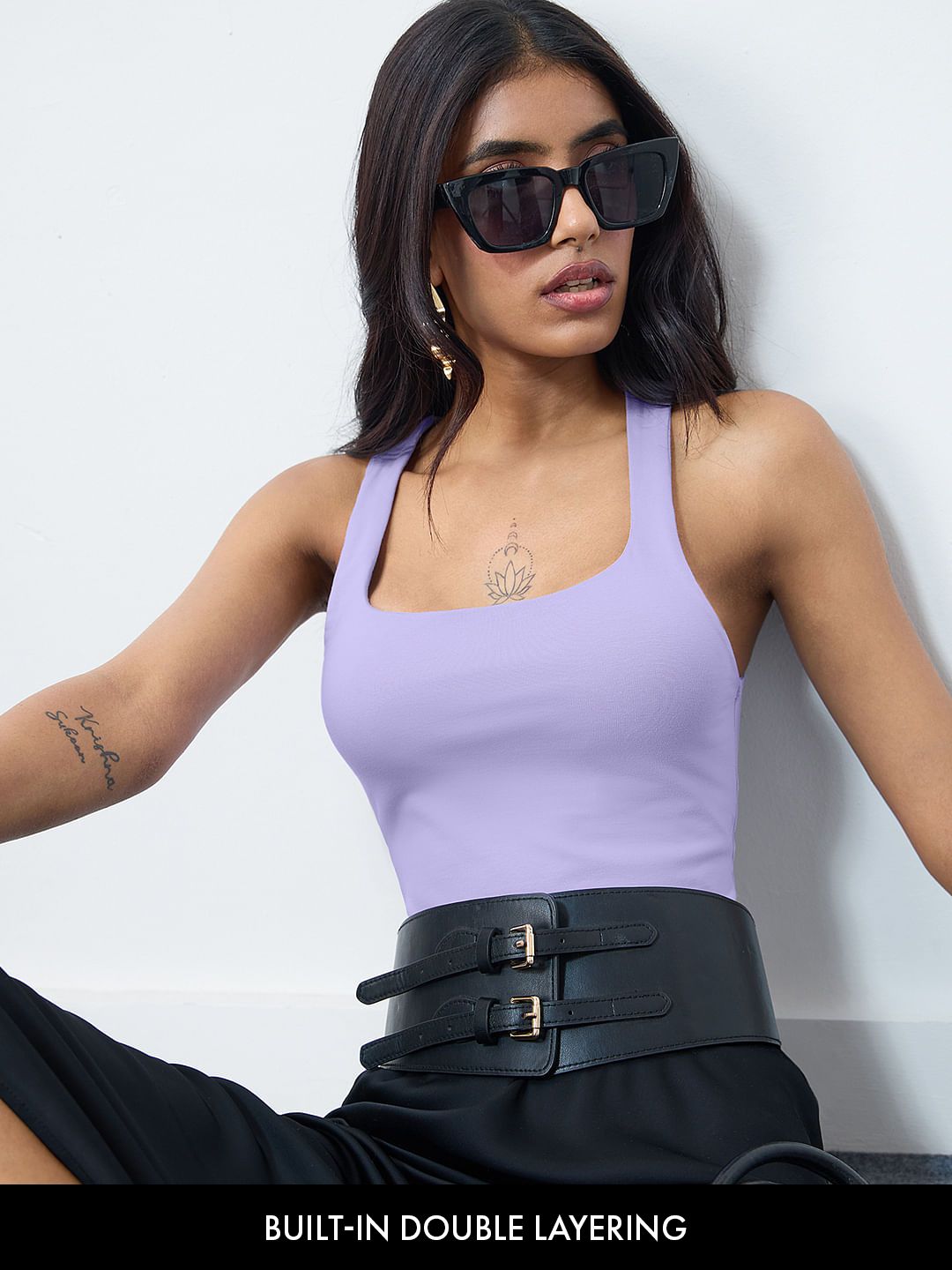 Essential Solids: Orchid Mist Women Tank Tops Online