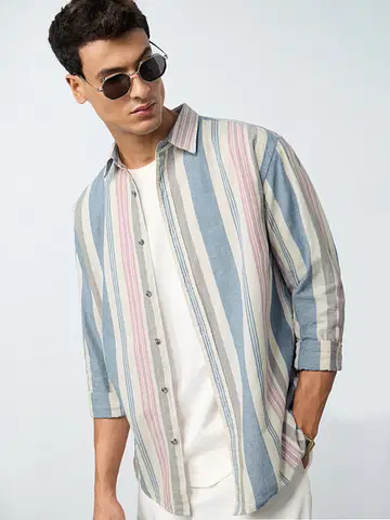Linen Striped Shirt: Harbour undefined Online