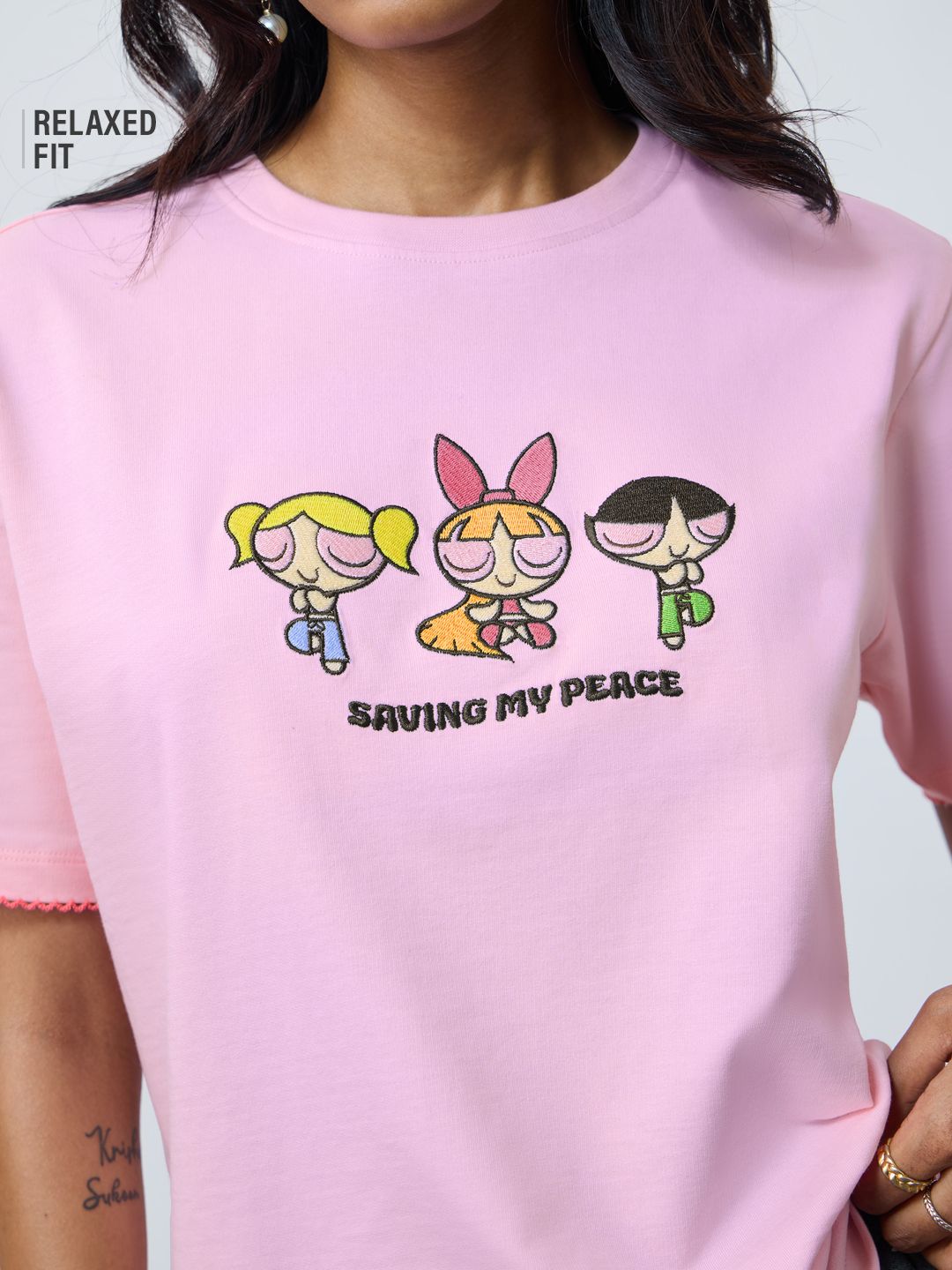 Powerpuff Girls: Peace Women Relaxed Fit T-Shirts Online