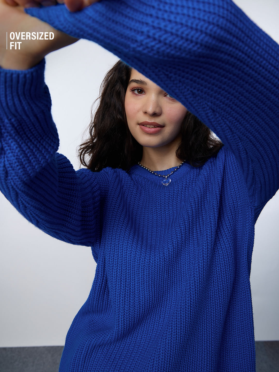 Oversized Sweater: Royal Blue