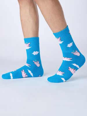 Souled Socks: Flying Pig Socks By The Souled Store