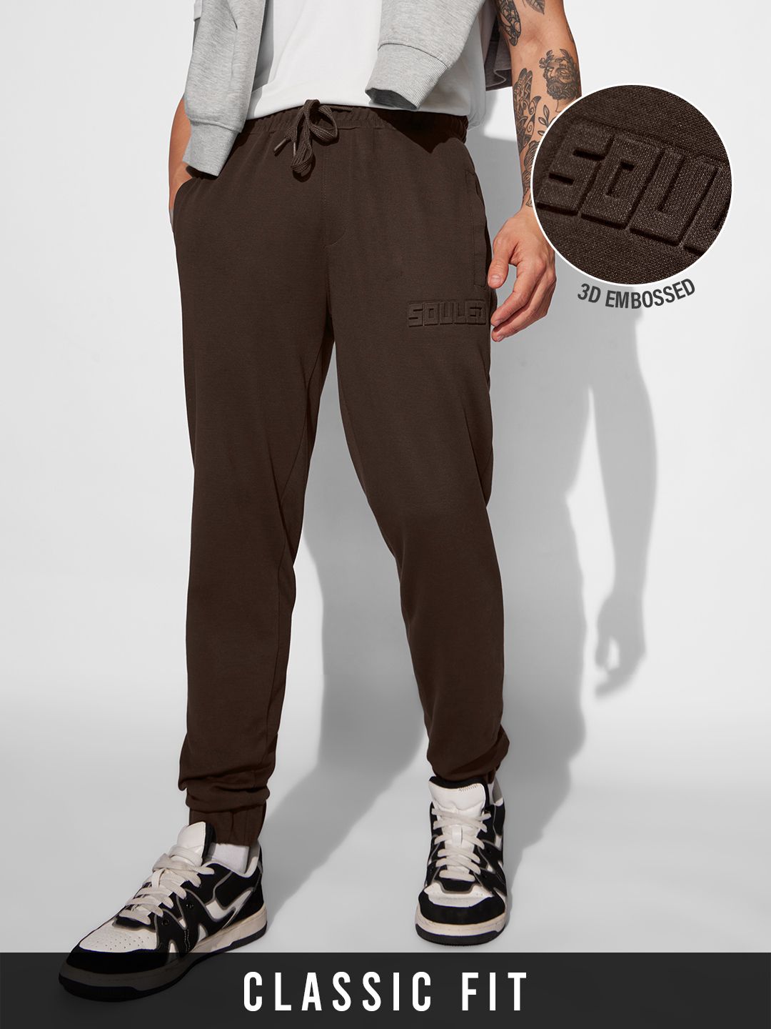 Solids: Chocolate Brown Men Joggers