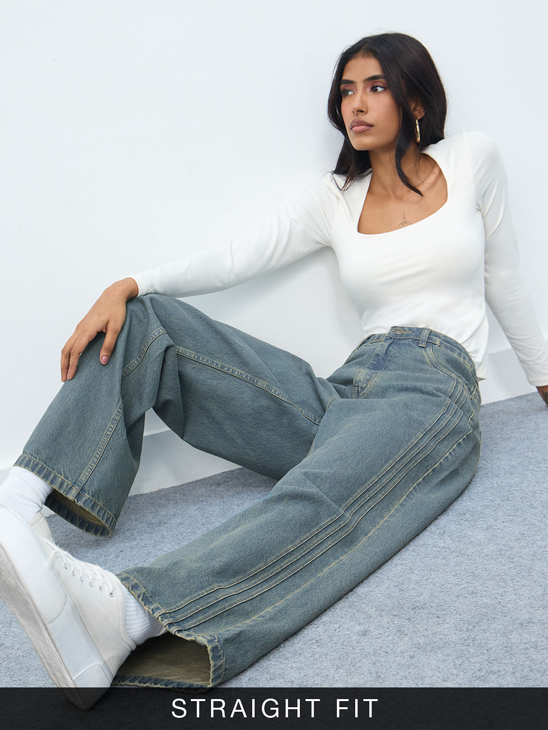 Straight-Fit Denim: Sapphire