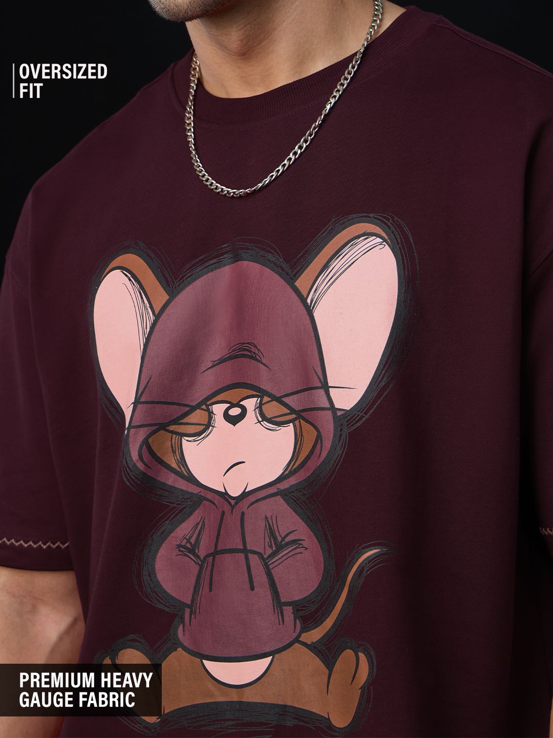 Tom & Jerry: Chill Jerry Oversized T-Shirts Online