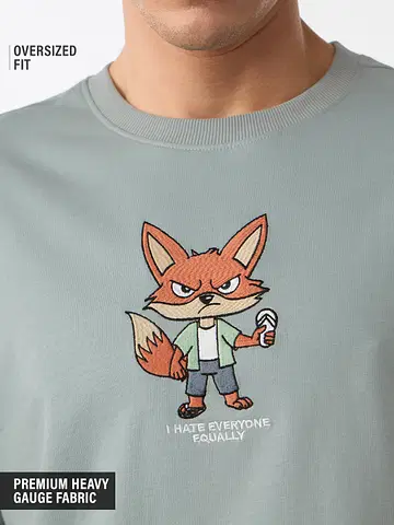 Oversized T-Shirt: Hating Fox undefined Online