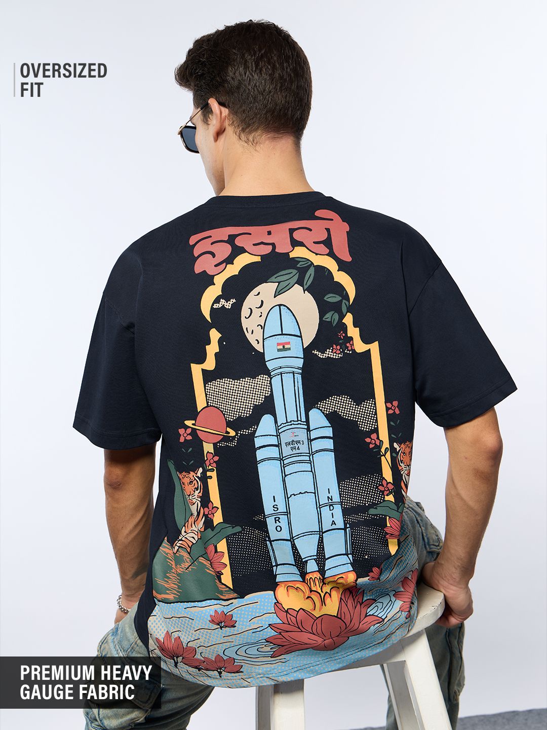 ISRO: Vintage Poster Oversized T-Shirts Online