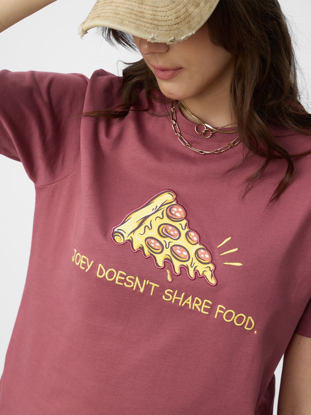 FRIENDS: Joey's Pizza Women Relaxed Fit T-Shirts Online