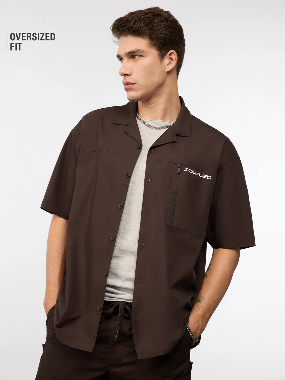 Oversized Shirt: Dark Brown Oversized Shirts