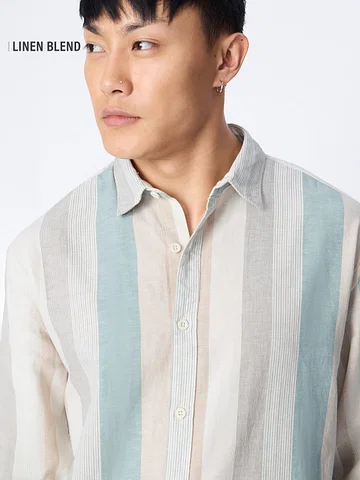 Cotton-Linen Shirt: Twitch undefined Online