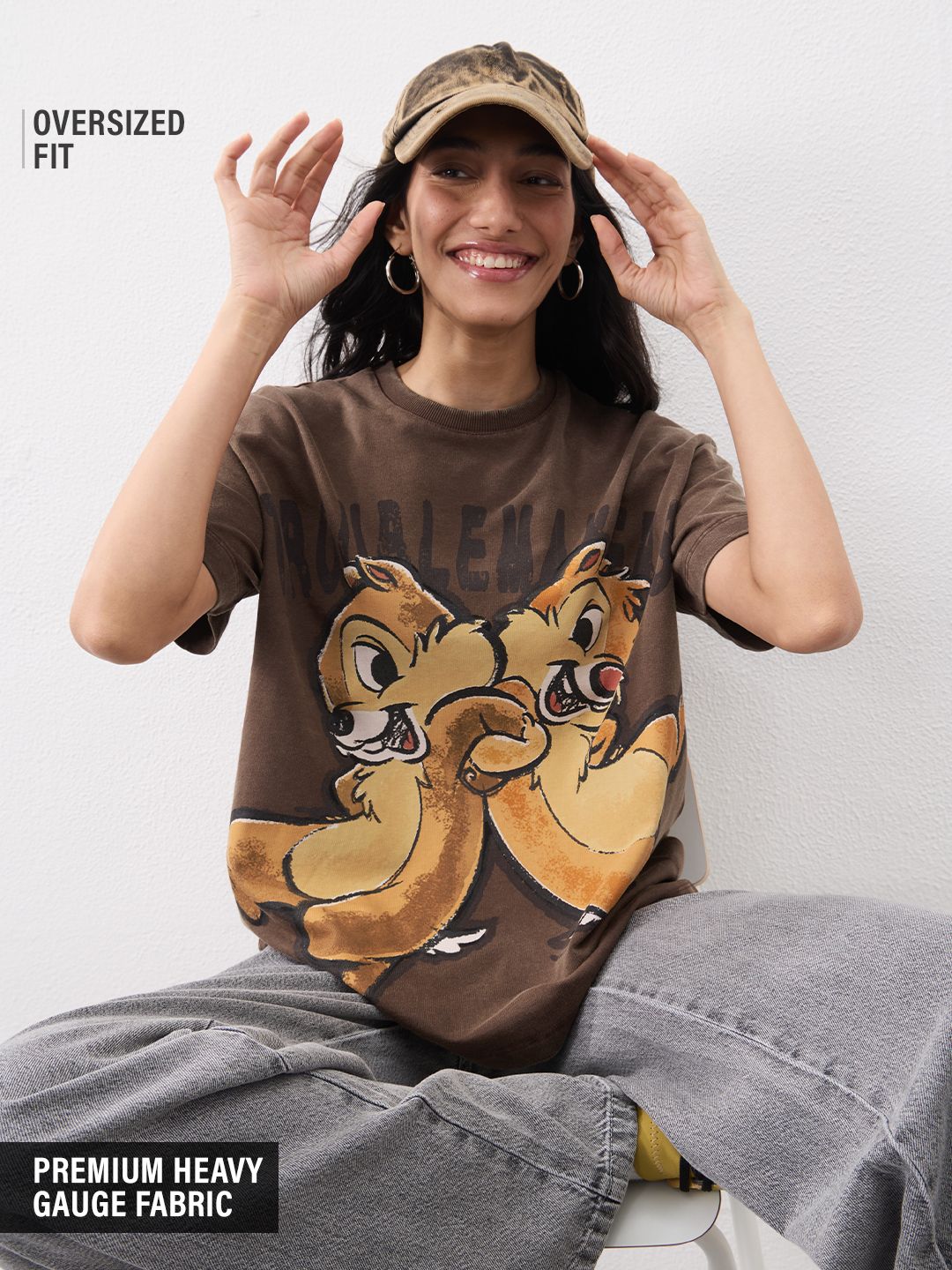 Chip 'n' Dale: Troublemakers Women Oversized T-Shirts Online