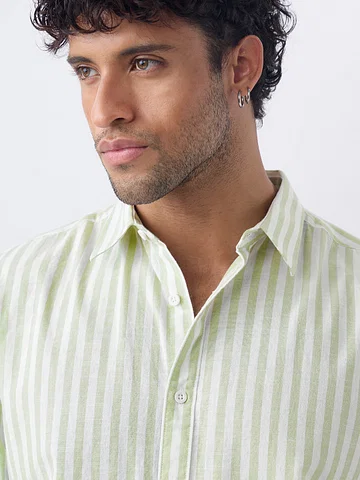 Striped Shirt: Verdant undefined Online