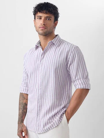 Striped Shirt: Carmine undefined Online
