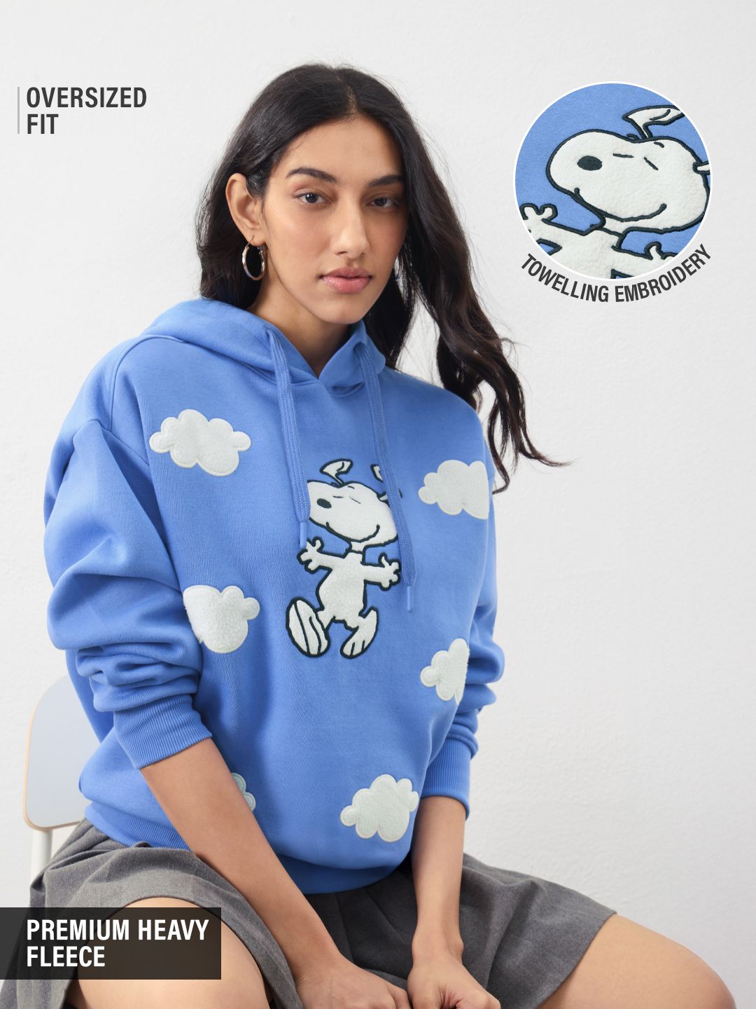 Peanuts: Cloudy Day Women Oversized Hoodies Online