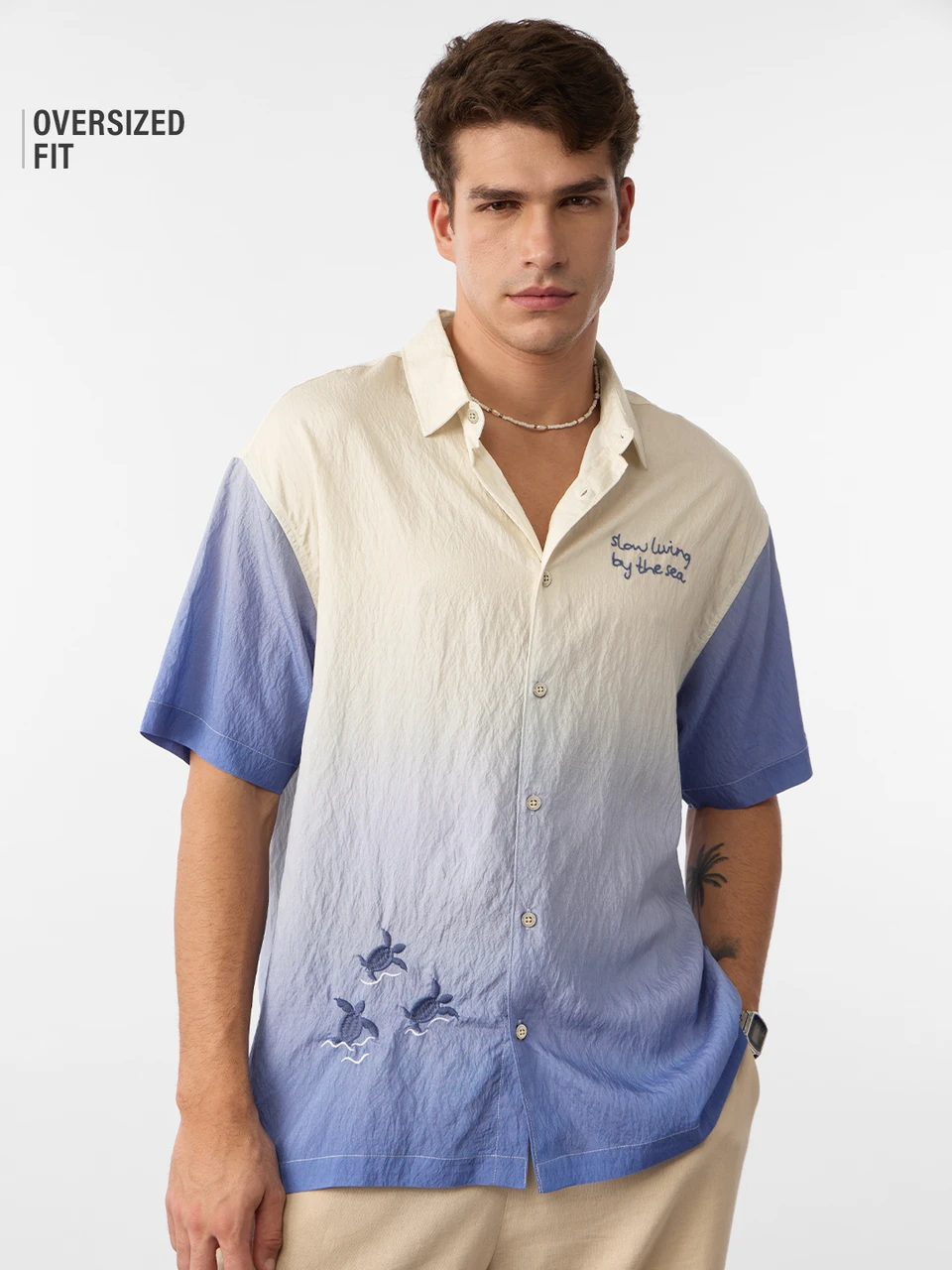 Oversized Shirt: Living By The Sea Oversized Shirts