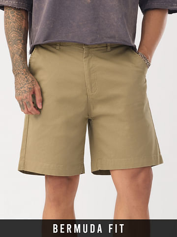 Bermuda Shorts: Camel Brown undefined Online