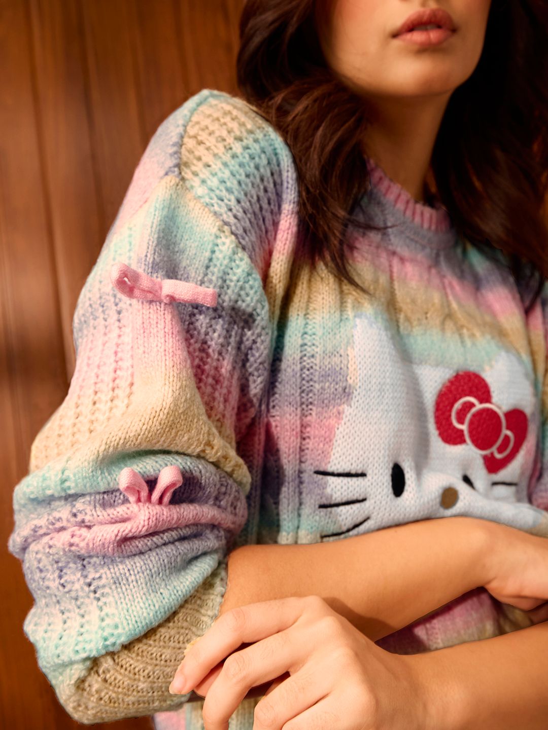Hello Kitty: Ombre Cable Knit Women Oversized Sweaters online