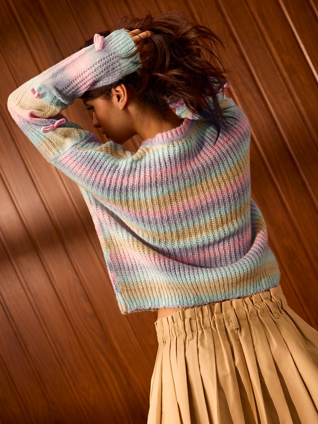Buy Hello Kitty: Ombre Cable Knit Women Oversized Sweaters