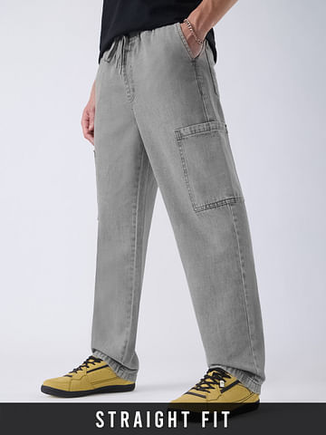 Straight-Fit Denim: Grey Day undefined Online