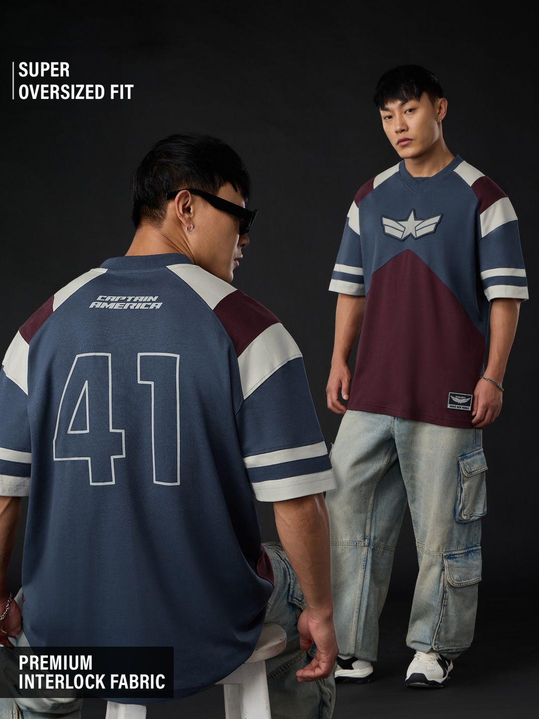 Captain America: Soldier Suit Oversized T-Shirts Online