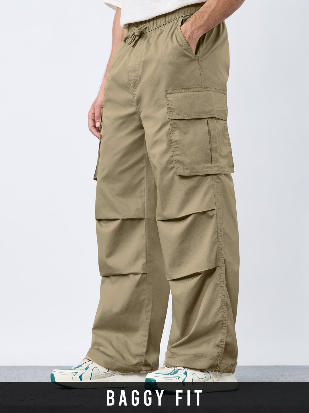 Parachute Pants: Oatmilk Men Parachute Pants Online