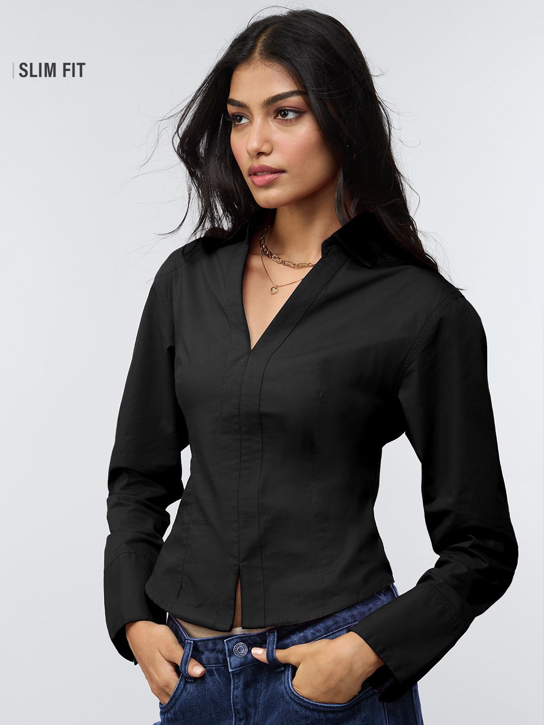 Corset Shirt: Onyx Women Fitted Shirts Online