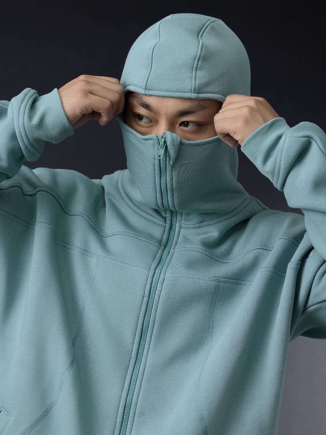Buy Ninja Cops: Azure Men Oversized Hoodie Online